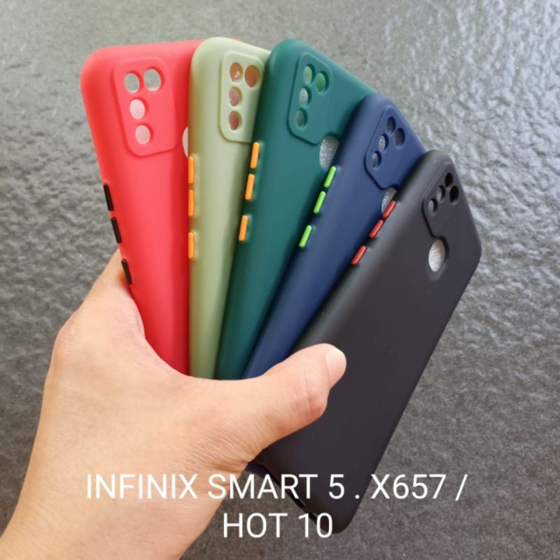 Case infinix Smart 5 . X657 . Hot 10 Lite ( 3 model ) soft softcase softshell silikon cover casing kesing housing