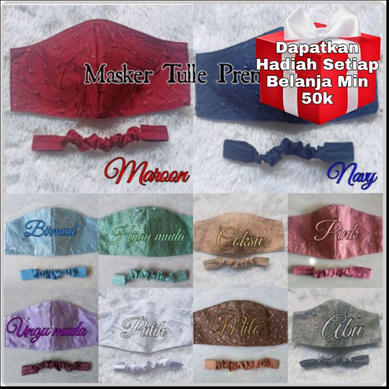 PART 2 Masker TILE 4 PLY Bonus KONEKTOR untuk pesta brokat dewasa PREMIUM