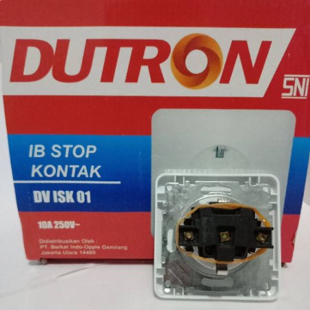 STOP KONTAK IB DUTRON SWITCH ON OFF COLOK COLOKAN 1 LUBANG ALIRAN LISTRIK DINDING TEMBOK KUNINGAN ASLI TAHAN PANAS