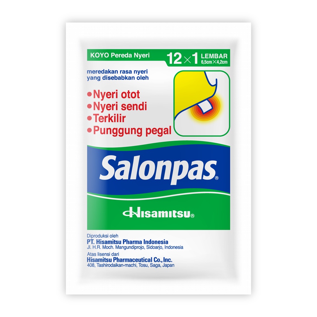 Salonpas Koyo Pereda Nyeri Super Biru / Hijau - Pain Relief Patch Isi 2 Lembar / 12 Lembar