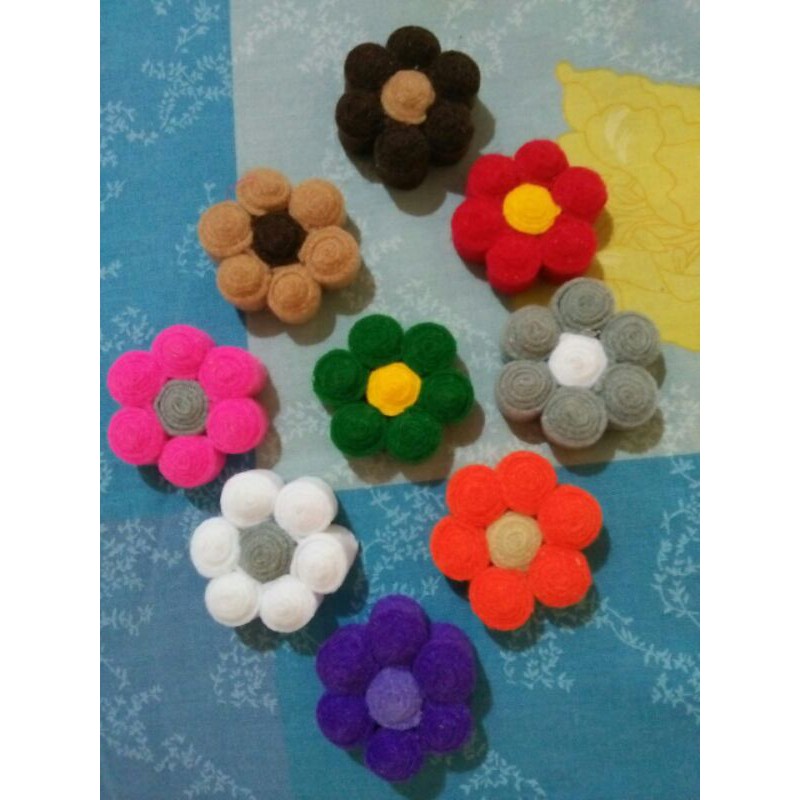 Bros kain flanel bunga daisy