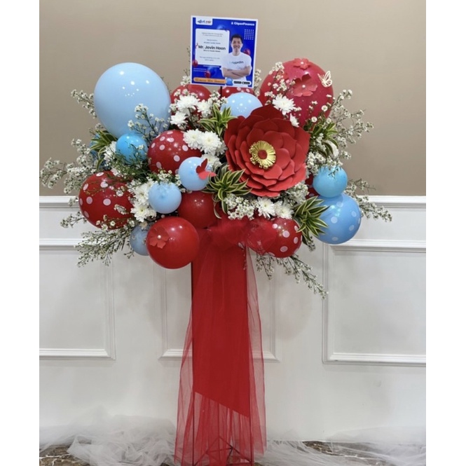 Standing Flowers Manis Manja Stending Flower Bucket Buket Bunga Ucapan Selamat Hadiah Happy Birthday Wedding Lamaran Wisuda Ulang Tahun Peresmian Grand Opening Natal Papan Karangan Duka Cita Belasungkawa 100% Asli Fresh