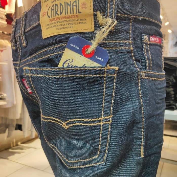 CELANA JEANS BIRU GARMENT REGULER CARDINAL ORI, CELANA JEANS BIRU CARDINAL ORI