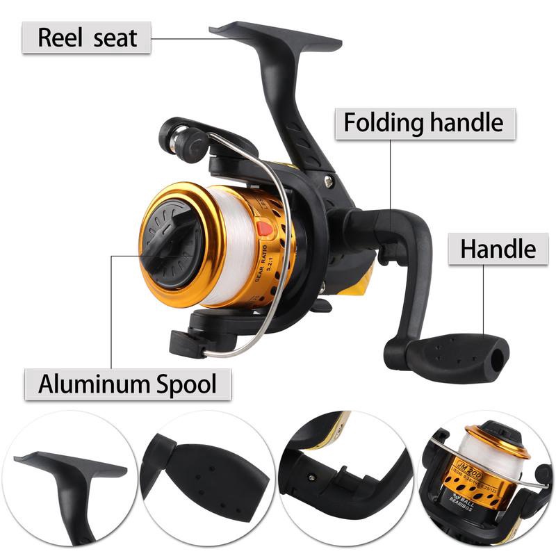 Sougayilang Telescopic Reel Combo Sports Saltwater Freshwater Fishing Rod Set pancingan set lengkap