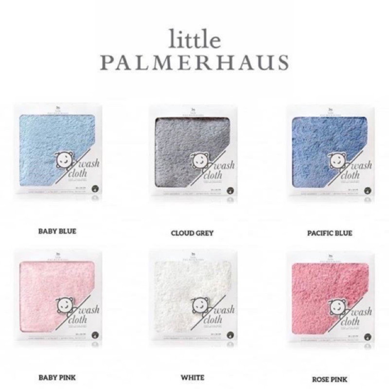 Little Palmerhaus Washcloth Bamboo (bisa satuan atau per box isi 4pcs) - Sapu Tangan Bayi