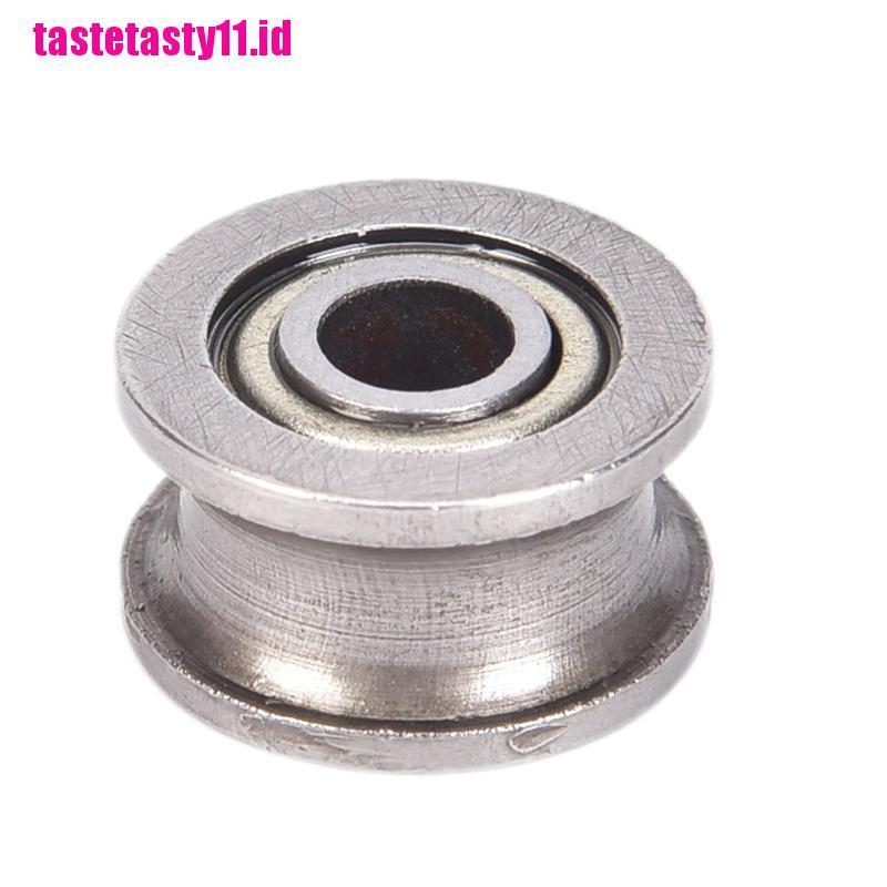 (TTID) 10pcs bearing pulley U624ZZ Bentuk U Untuk Rel Jalur linear