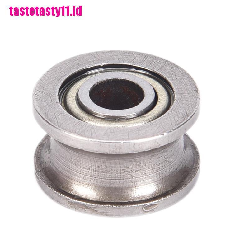 (TTID) 10pcs bearing pulley U624ZZ Bentuk U Untuk Rel Jalur linear