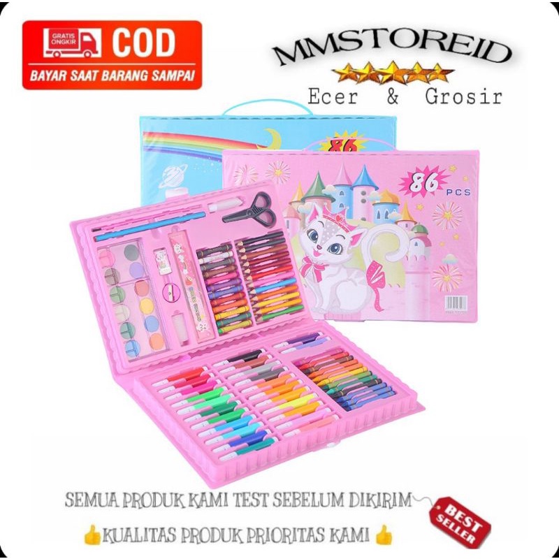 

MM - Crayon set 86 pcs in 1crayon anak art set 86 pcs alat mewarnai dan melukis anak alat menggambar serbaguna anak