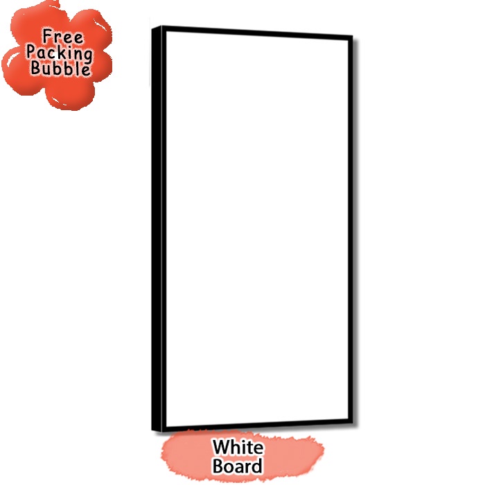 

White Board Melamin / Papan Tulis Putih Ukuran 60x150 cm
