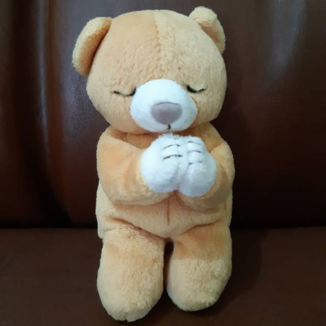 Teddy bear is praying / boneka beruang berdoa / boneka karakter