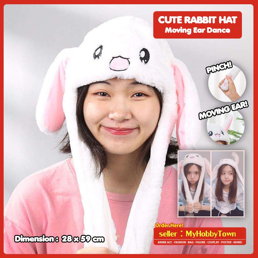 Topi Kelinci Moving Ear Korea