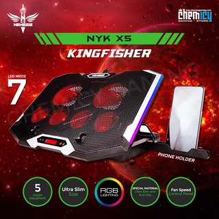 NYK X5 Kingfisher Gaming Cooling Pad Laptop 6 Fan