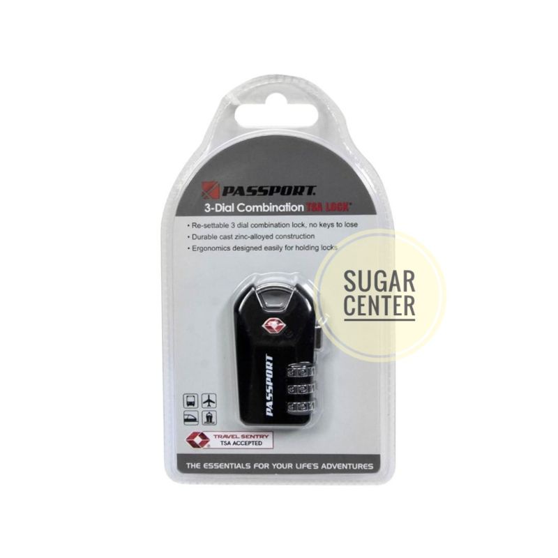 Passport Gembok Koper TSA18017/Gembok Koper Sertifikasi TSA/Gembok Koper 3 Kombinasi Angka/Gembok Ko