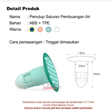 Saringan Pembuangan Lubang Kamar Mandi Penutup Drainase Kamar Mandi Anti Bau Dan Serangga Kecoa Floor Drain Odour Trap Filter