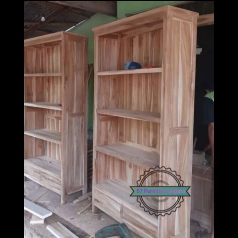 Rak dapur kayu jati - Lemari hias pajangan jati mentahan
