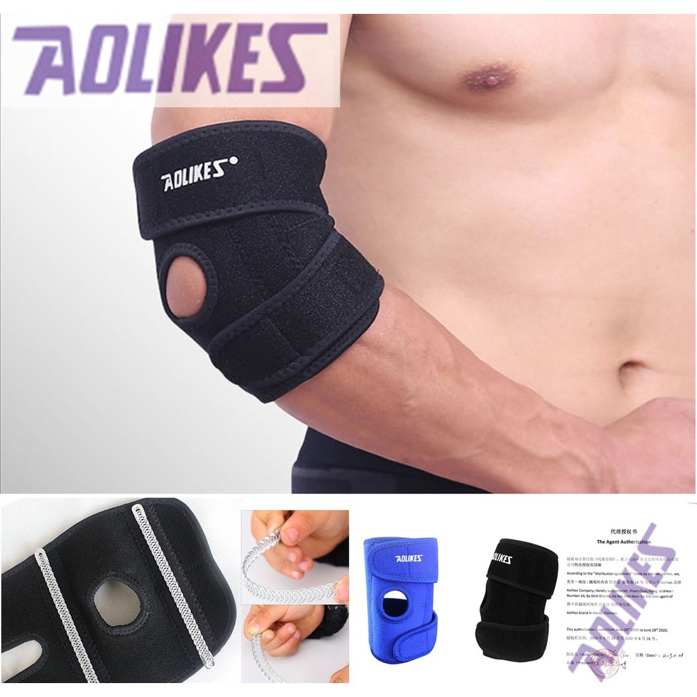 AOLIKES 7946 Deker Siku Elbow Pad Safety Knee Pad Sleeve Elbow Guard Semua Olahraga Bola Volley Tennis Gym Volley