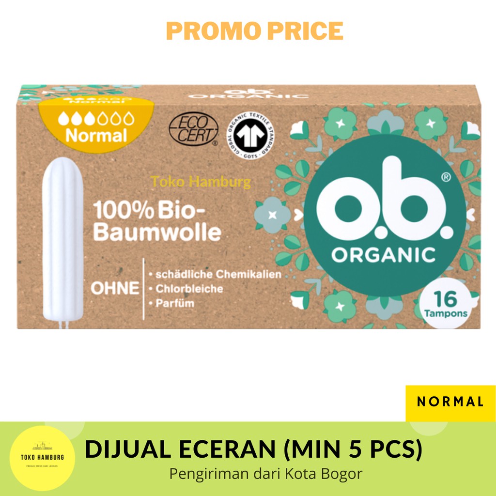 TAMPON OB ORGANIK NORMAL ECERAN MINIMUM 5 TAMPON