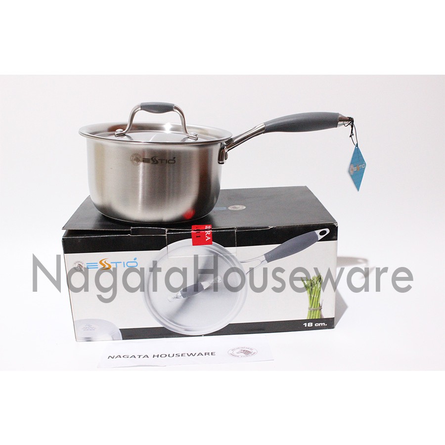 Panci Susu Stainless / Panci Saus / Panci Masak / Panci Zebra / Panci Mie / Estio P101 Sauce Pan Zeb
