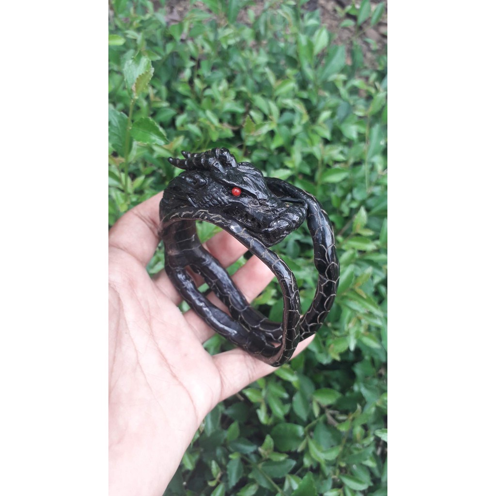 gelang akar bahar ukir naga jumbo