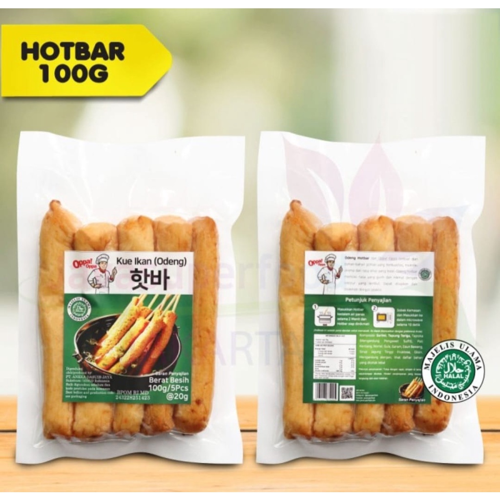 Oppa Hotbar Odeng Jajan asli Korea 100gr/ Odeng Tusuk / Odeng Panjang 100gr