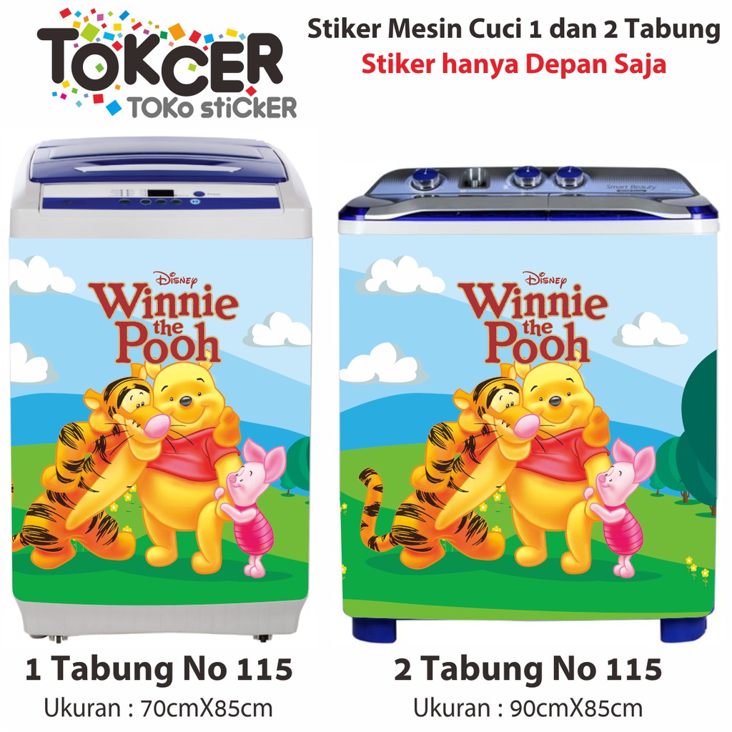 Stiker Mesin Cuci Winnie The Pooh