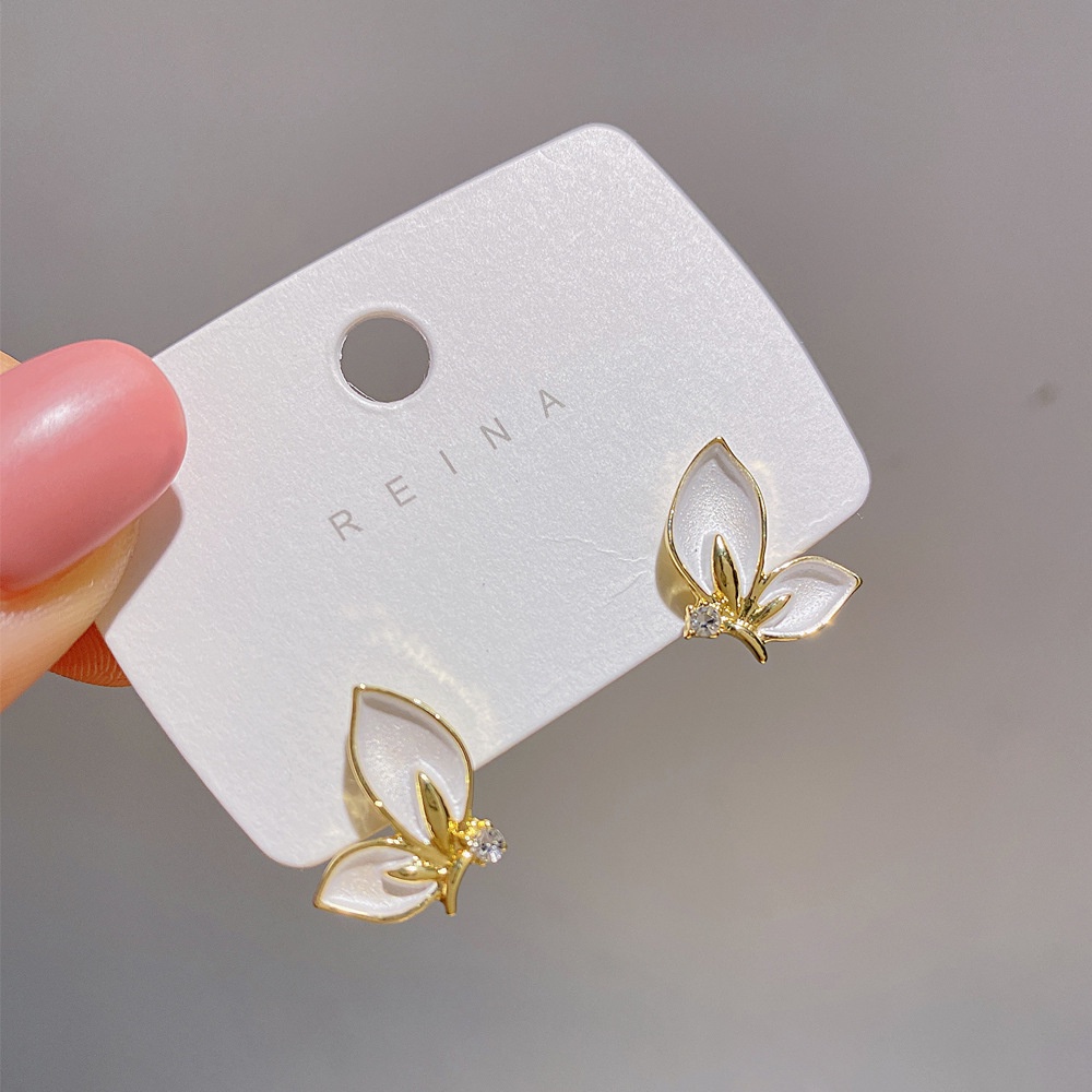 Anting Stud s925 Bentuk Kupu-Kupu Kecil Gaya Korea Untuk Wanita