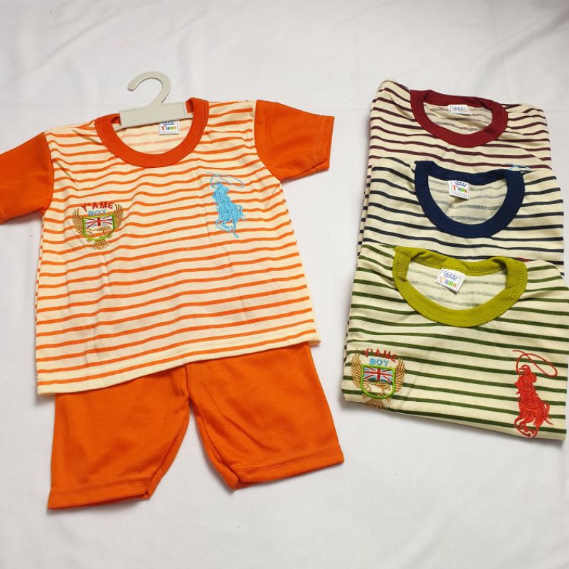 setelan baju anak laki laki 0-6/baju anak cowok/baju anak model polo
