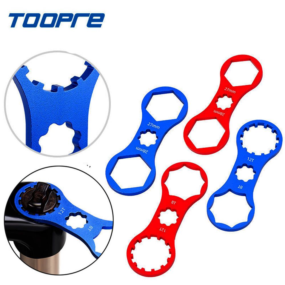 TOP Blue/Red Bike Front Fork MTB 8T 12T Wrench Shock Absorber Bicycle Accessories Fork Removal Tools High Quality XCM XCR XCT Repair Tool/Multicolor