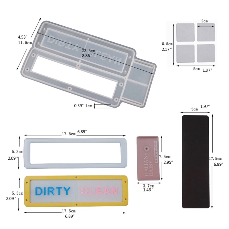 Siy Cetakan Resin Epoksi Bentuk Mesin Cuci Piring Bahan Silikon Untuk Kerajinan Tangan Diy