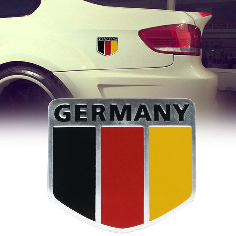 Stiker Emblem / Badge Motif Bendera Jerman 3d Bahan Aluminum Untuk Mobil