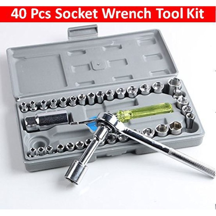 KUNCI SHOCK SOCKET - KUNCI SOK WRENCH SET 40 IN 1 - KUNCI SHOCK PAS LENGKAP