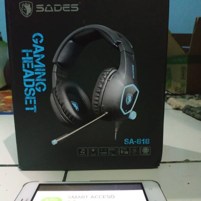 SADES SA-818 SA818 Headphone Headset Gaming Stereo With Mic