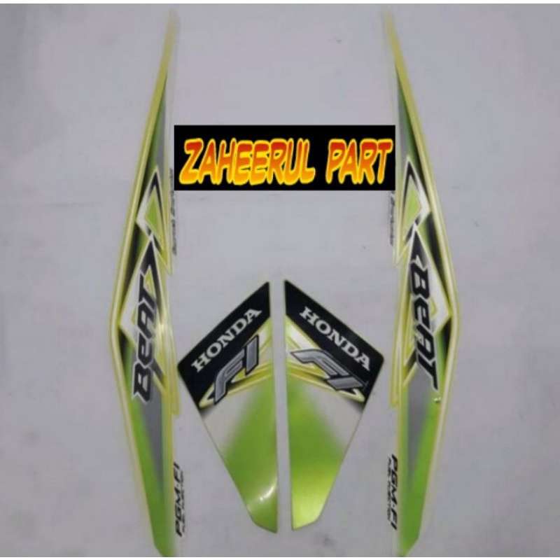 list striping stiker honda beat fi 110 warna hijau
