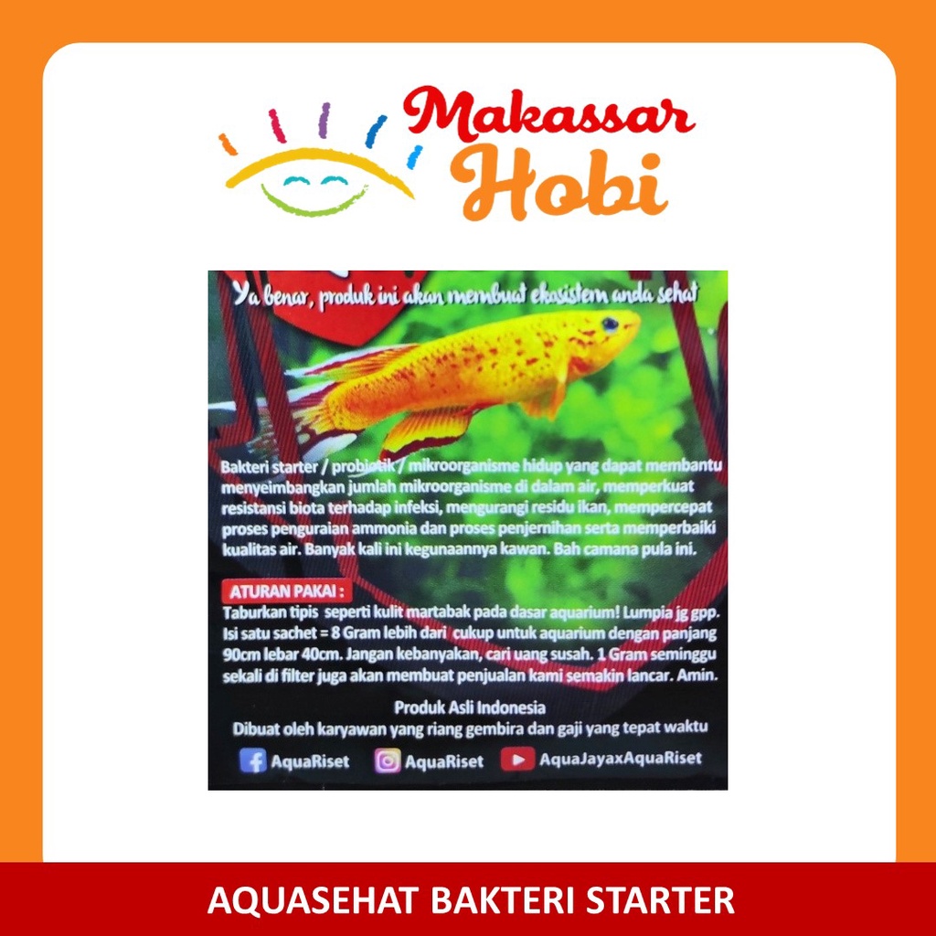 AQUASEHAT Aqua Sehat Bakteri Starter Aquascape Aquarium Bacteri Stater