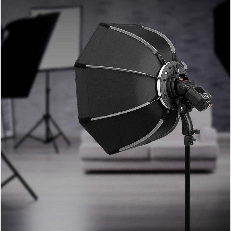 TaffSTUDIO Payung Studio Octagonal Umbrella Softbox Reflektor Flash 65CM - KS65 - Black