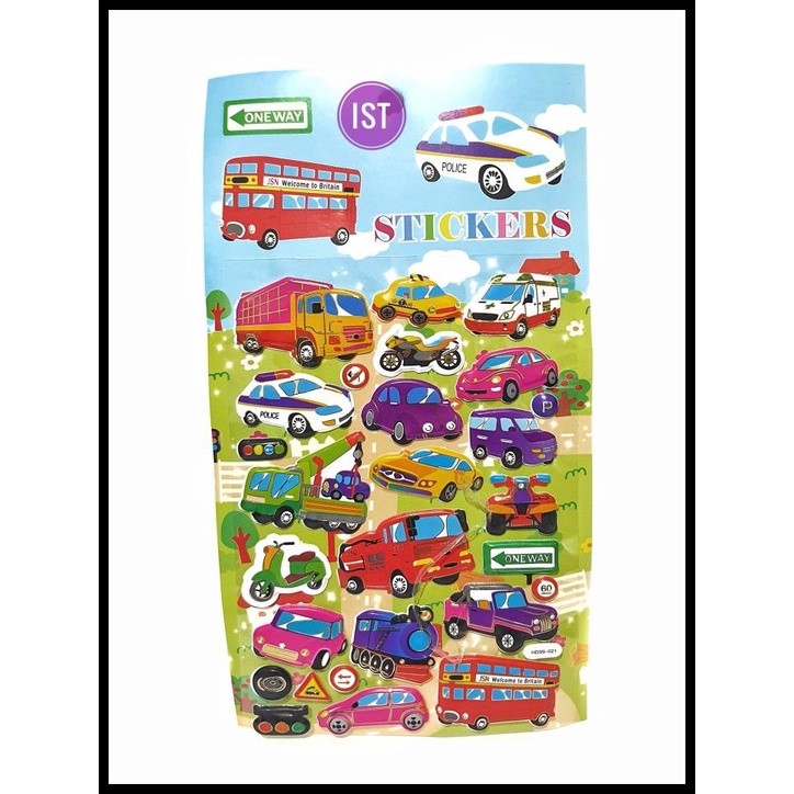 

Sticker Stiker Timbul Transportasi