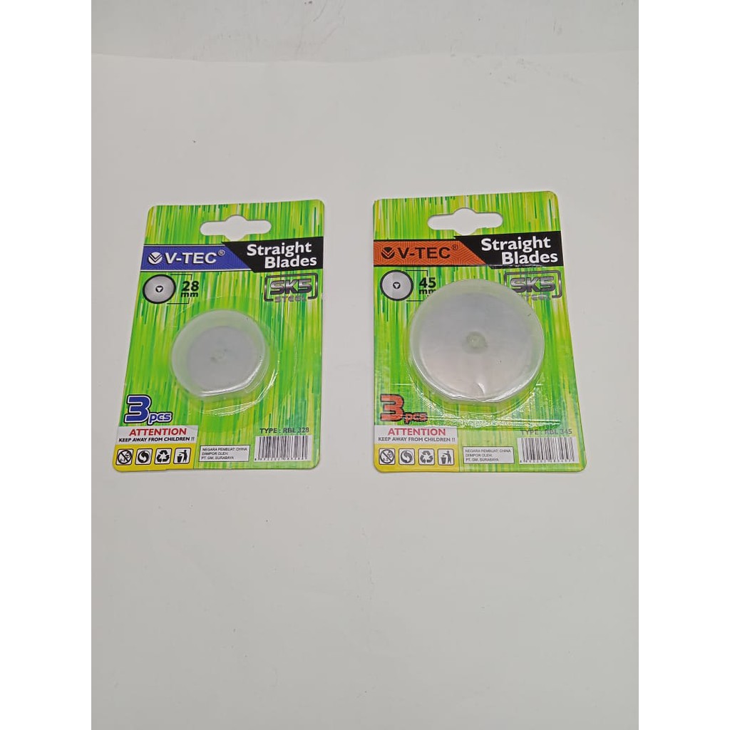 

V-TEC STRAIGHT BLADE (reffil blade for Rotary Cutter) 28mm & 45mm / Refiill rotary cutter stainless