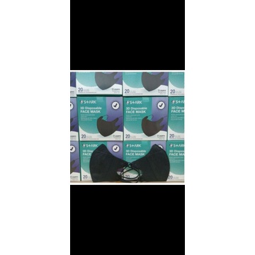 masker medis Duckbil hitam Stark isi 20pcs