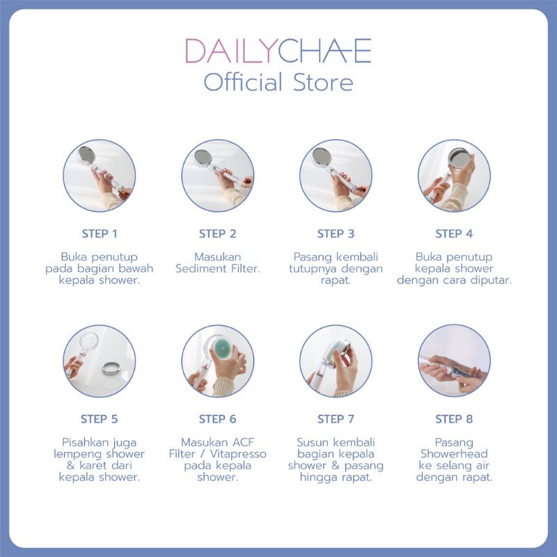 Daily ChaE Multi Filtered Shower Head - Saringan Air Bersih