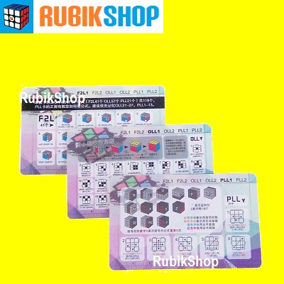 Diskon Cfop Card Cross F2L Oll Pll / Kartu Rumus Algoritma Rubik Diskon