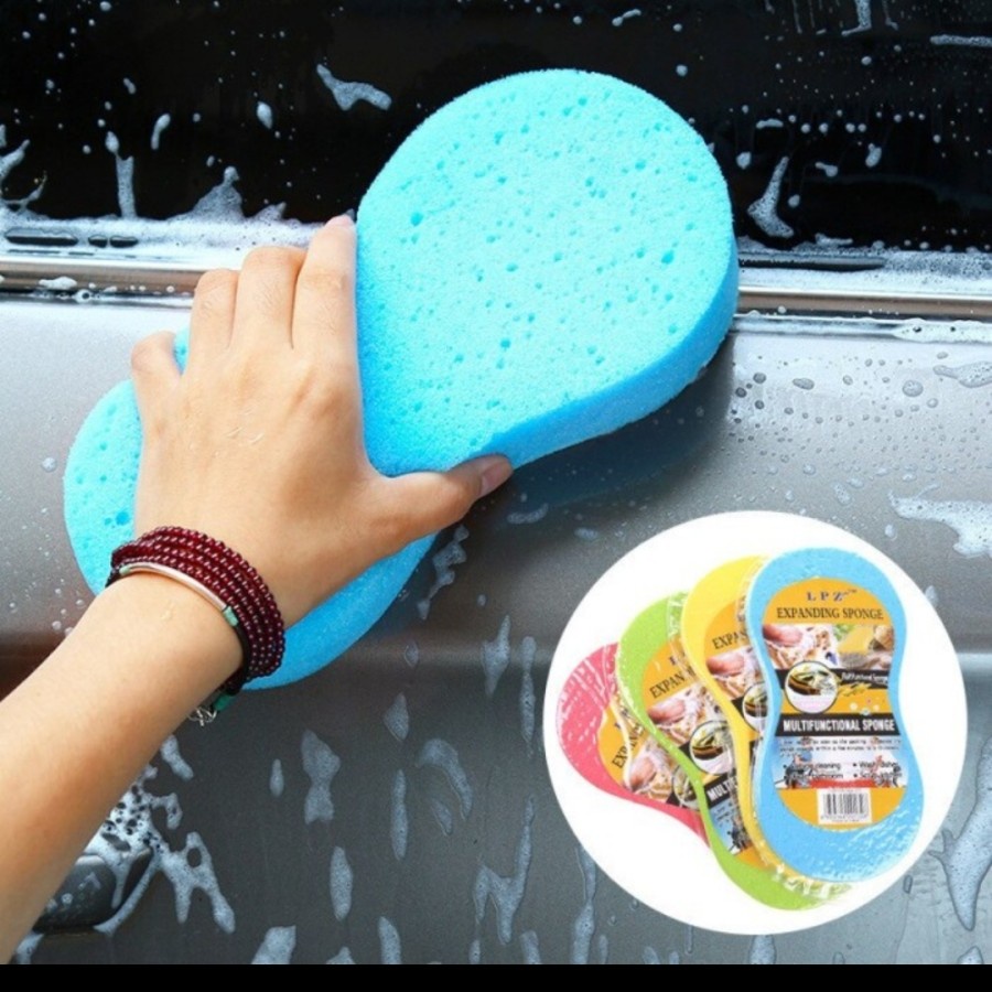【GOGOMART】Expanding Sponge Cuci Mobil / Spons Motor Busa Poles