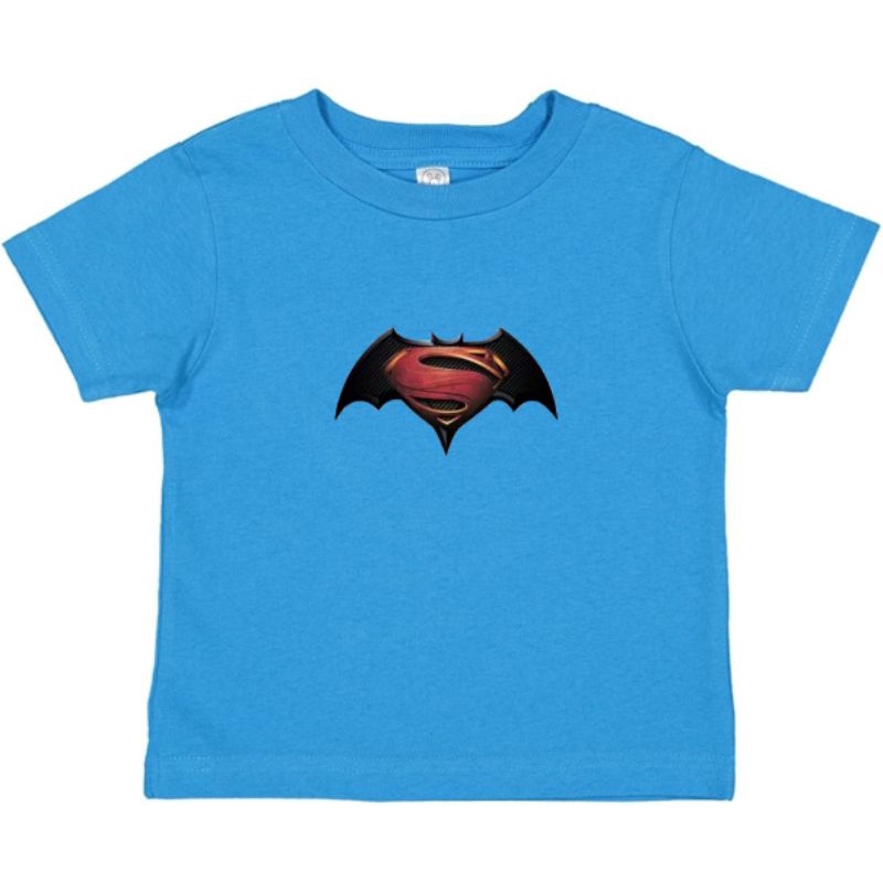 Kaos Unisex Anak Superman Batman Kaos Lengan Pendek Kaos Anak Cewek Cowok Kaos Oblong Logo Anak