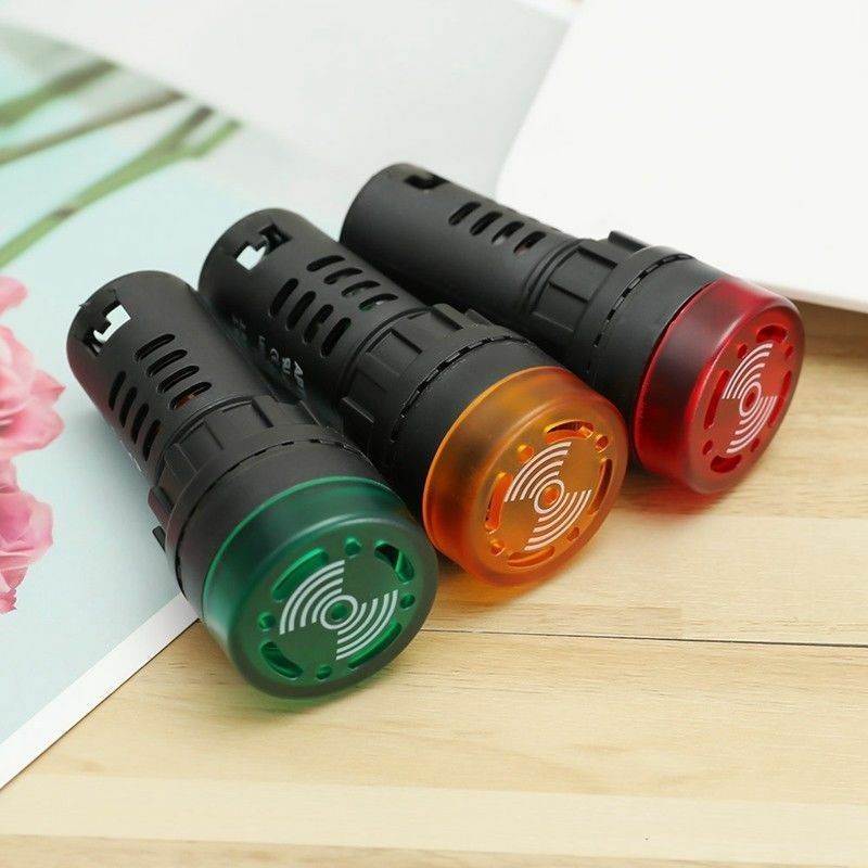 Flash Buzzer 12VDC AD16-22SM LED Light Pilot Lamp Alarm Signal 12V BA-176A