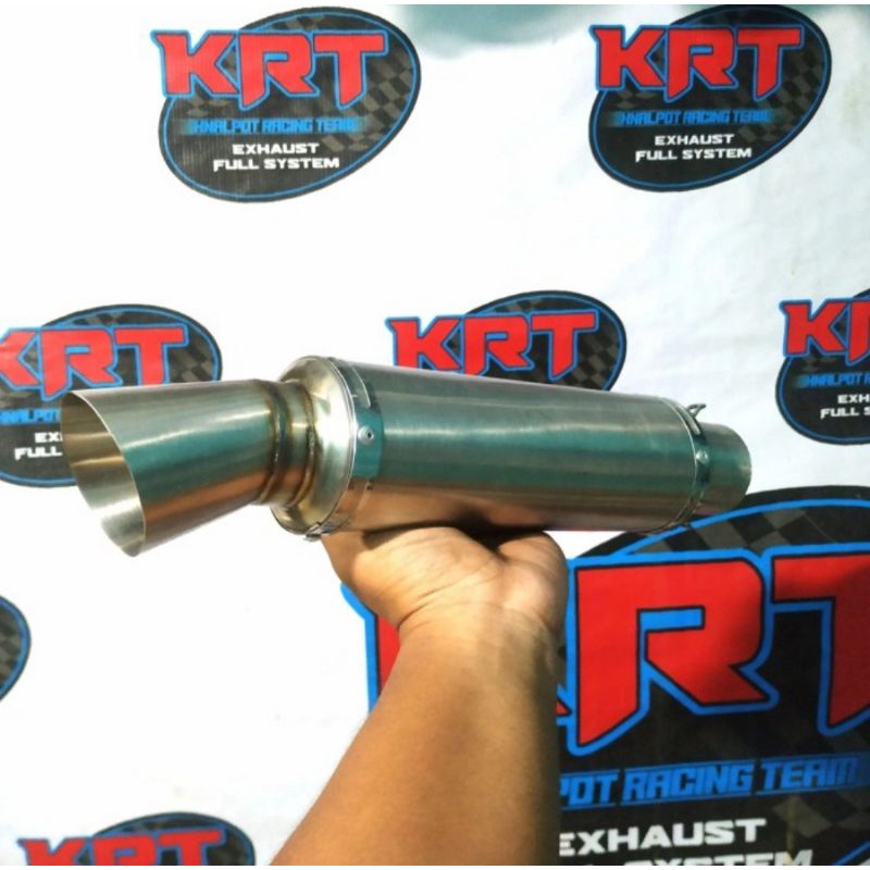 Silincer Kompetisi Corong Polos Model Jrm Rcb Knalpot Racing Satria Fu Jupiter Supra Vega Kharisma S