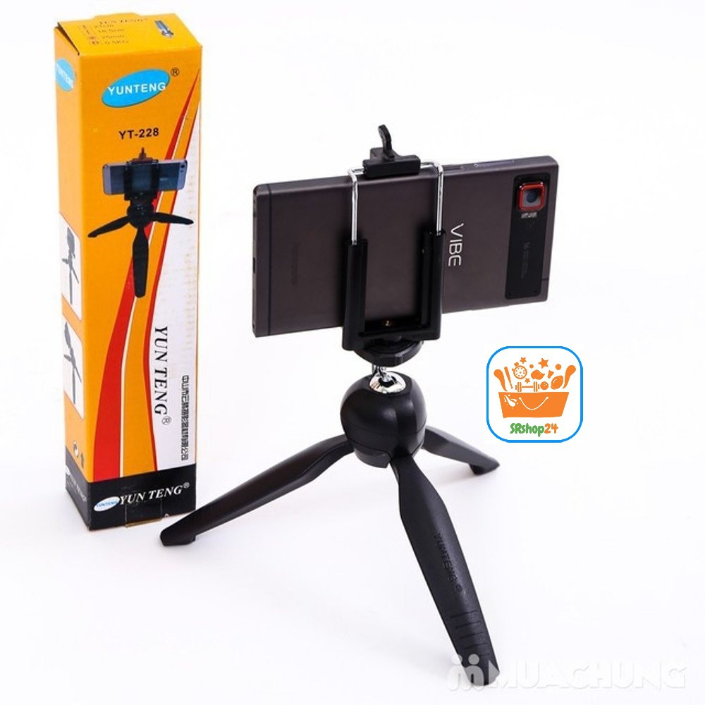 SRS Yunteng Tripod Mini YT-228 / DF 228 Mini Tripod Mount / Phone holder - Hitam