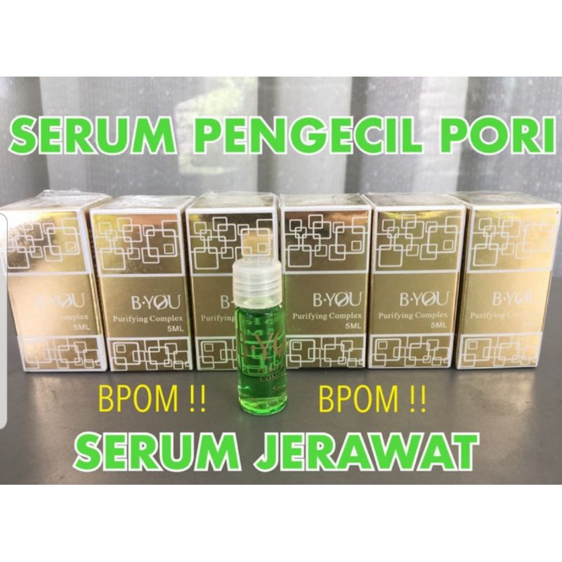 BYOU Serum pengecil pori-pori minimizer jerawat acne purifying complex MTS/SERUM PENGECIL PORI-PORI