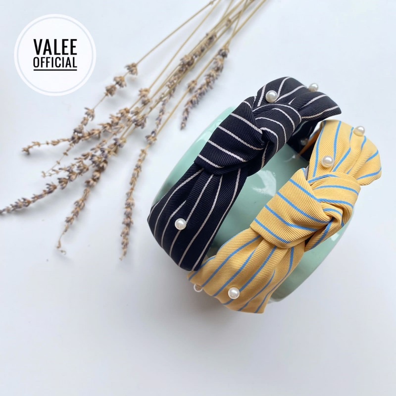 BANDO SIMPUL SALUR MUTIARA Wanita Gaya Korea |Bando Simpul Salur Mutiara Fashion Aksesoris Wanita Korean Import