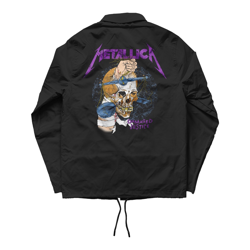 COACH JACKET BAND METALLICA | JAKET PARASUT WINDBREAKER WATERPROOF ANTI AIR