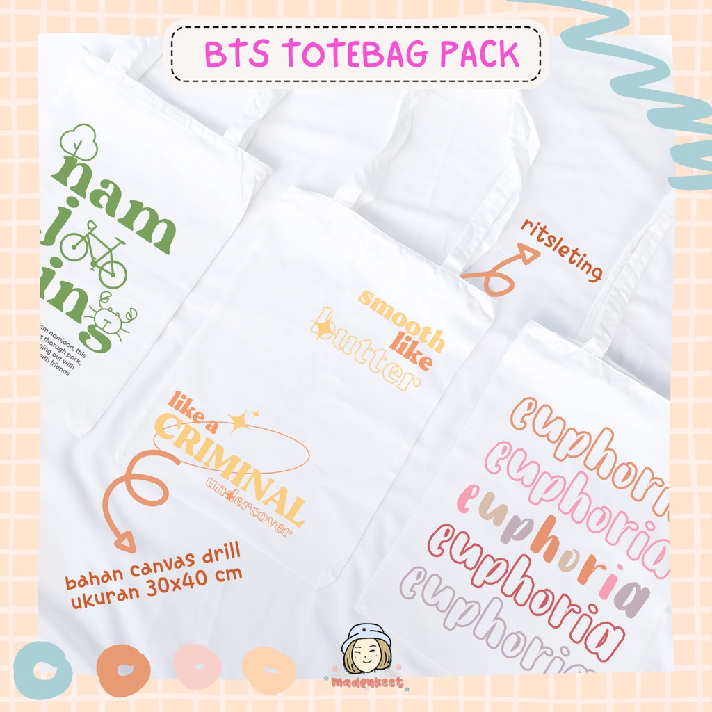 BTS Totebag Canvas Totebag KPop