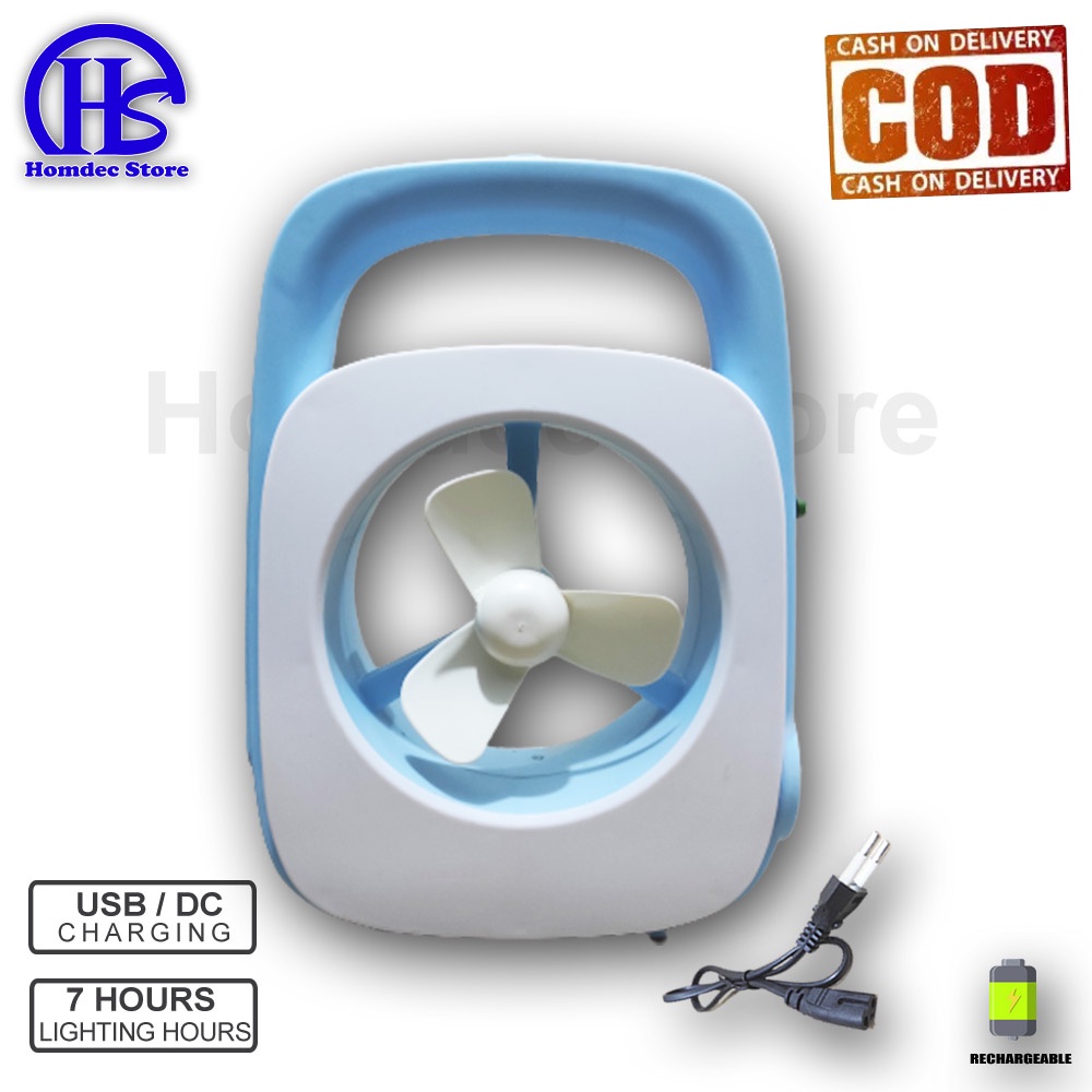 Lampu Kipas Plus Emergency / Kipas Angin Dan Lampu Led Emergency Ukuran Besar / Lampu Cas Rechargeab